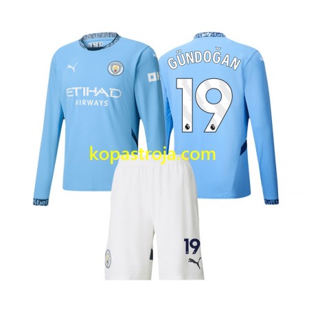 Billiga Fotbollströjor Manchester City Gundogan 19 Barn Hemma tröja 2024/25 Långärmad